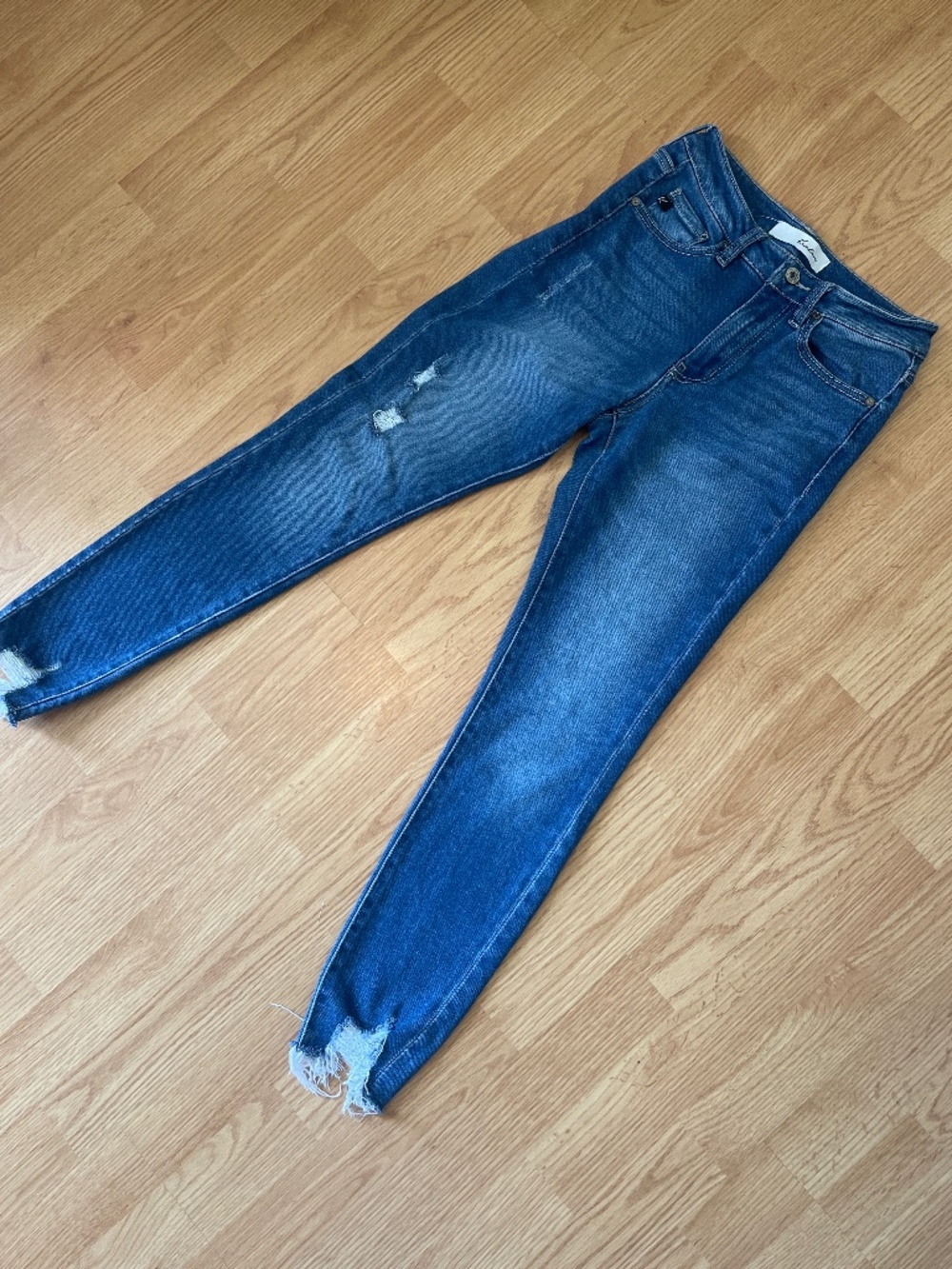 KanCan Layton High Rise Ankle Skinny Distressed Denim Blue Jeans Size 3/25 - Picture 4 of 13